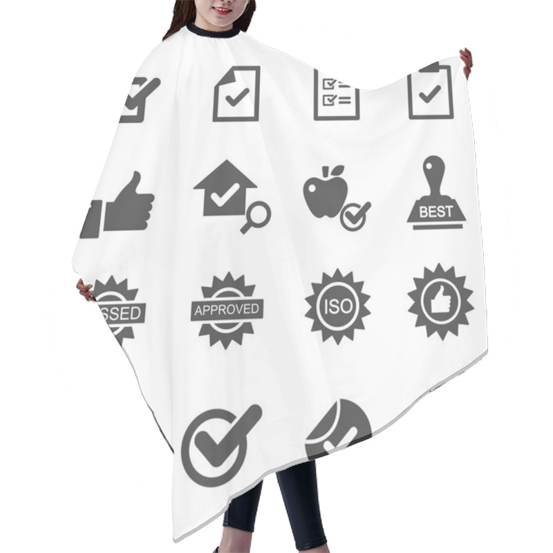 Personality  Quality Control Icons Hair Cutting Cape