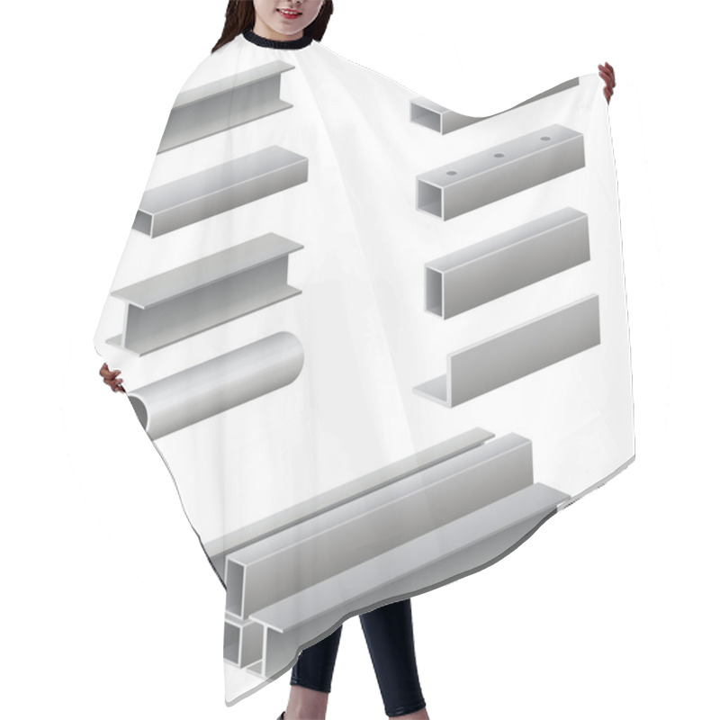 Personality  Metal Profile And Tubes Hair Cutting Cape