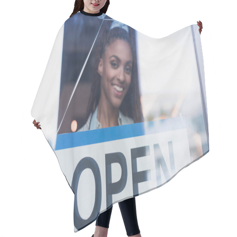 Personality  Employee Hanging Open Sign On Door Hair Cutting Cape