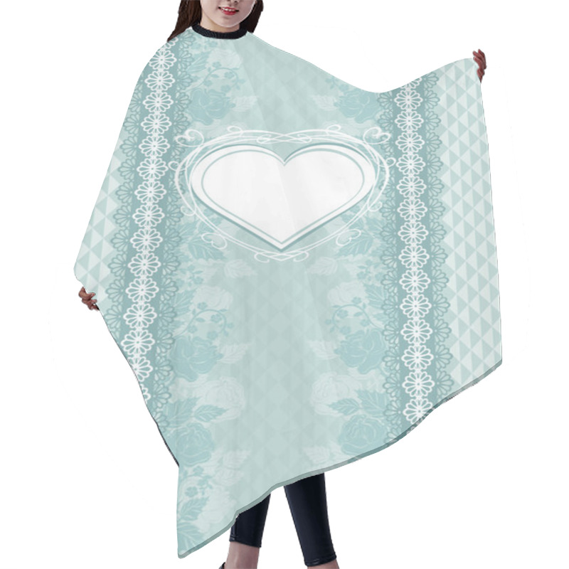 Personality  Wedding Card With Heart Frame Hair Cutting Cape