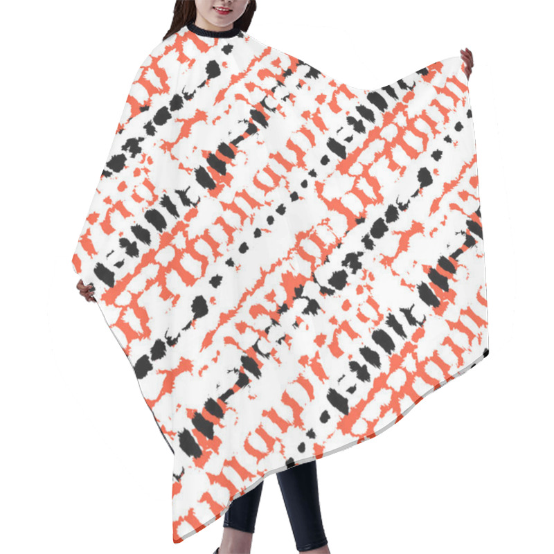 Personality  Vector Seamless Grunge Plaid Pattern Hair Cutting Cape