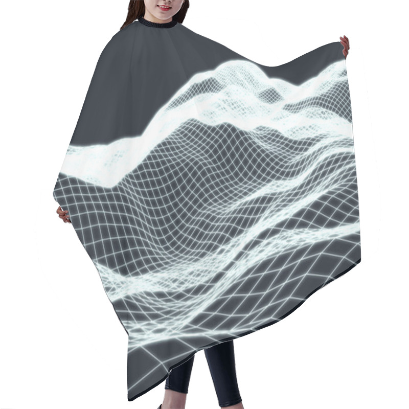 Personality  Wireframe Landscape Topology Background Hair Cutting Cape