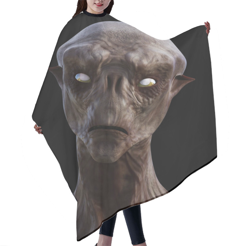 Personality  Digital 3D Illustration Of A Creepy Creature Hair Cutting Cape