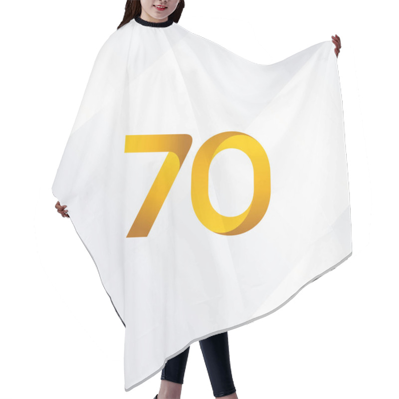 Personality  70 Number Logo Icon Hair Cutting Cape