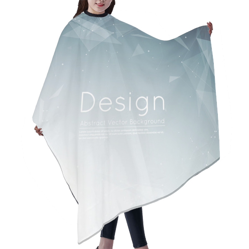 Personality  Abstract Composition, Futuristic Technology, Gray Font Texture, Silver Polygonal Construction, Creative Banner Figure, Wallpaper, Outer Space Flyer Fiber, Neon Star Light Matrix, EPS10 Vector Backdrop Hair Cutting Cape