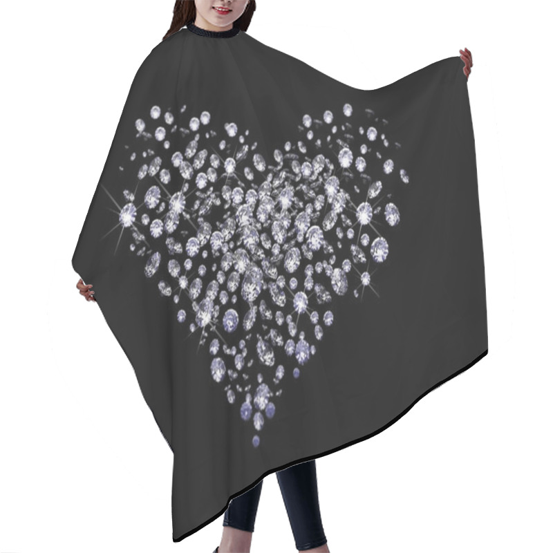 Personality  Valentines Day Diamonds Hair Cutting Cape