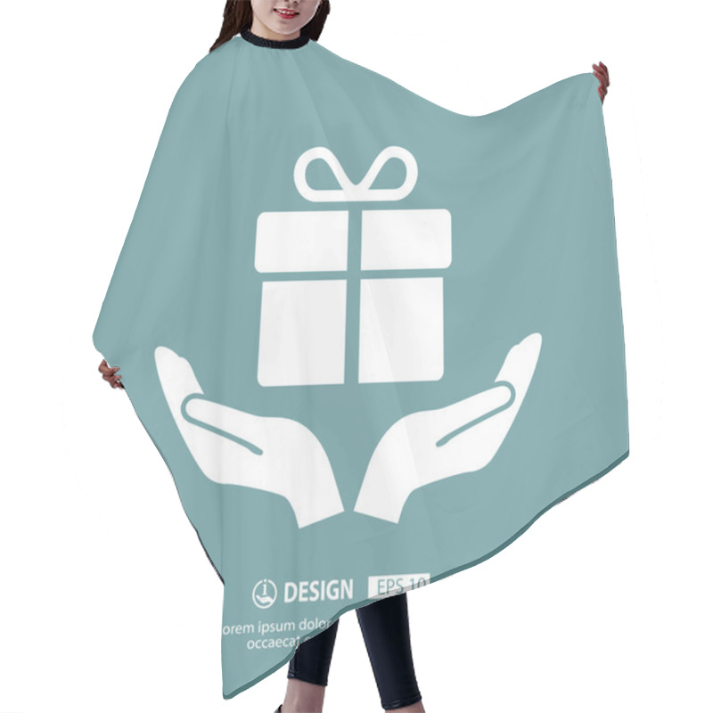 Personality  Pictograph Of Gift Box Hair Cutting Cape