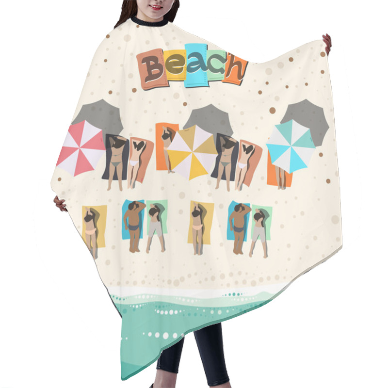 Personality  Summer Beach Hair Cutting Cape