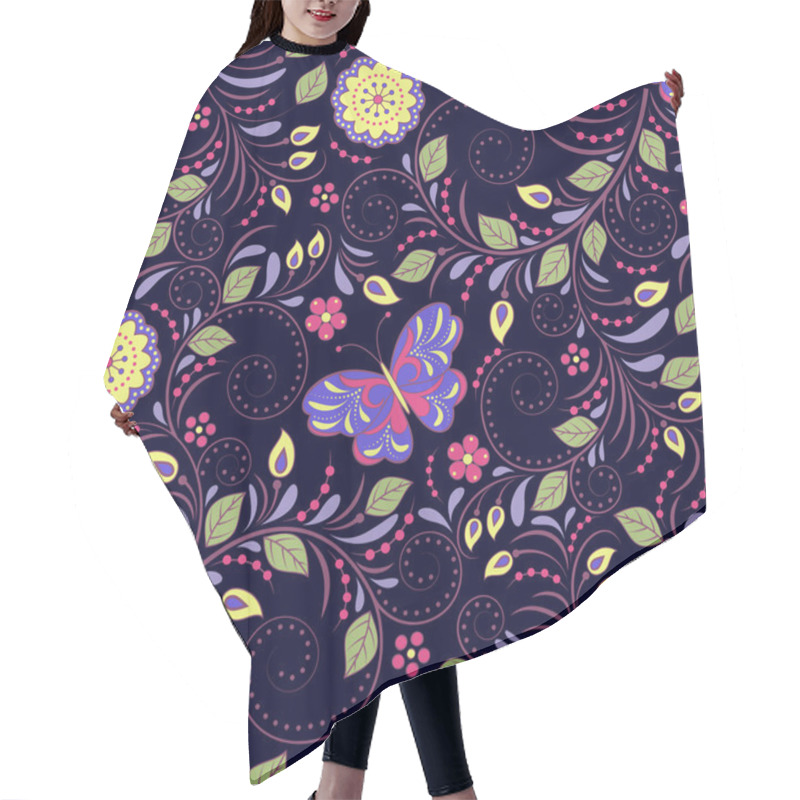 Personality  Floral Background Hair Cutting Cape