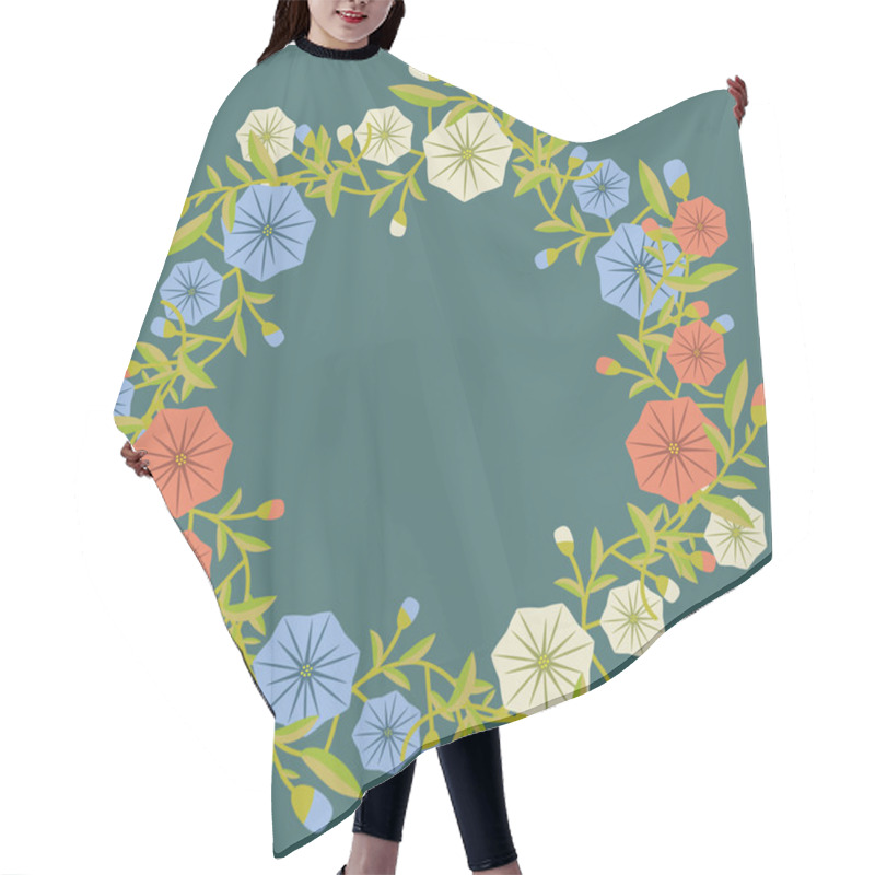 Personality  Floral Card Hair Cutting Cape