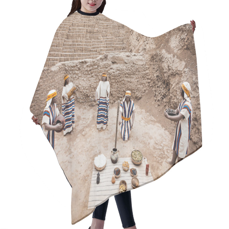 Personality   Huaca Pucllana, Lima Hair Cutting Cape