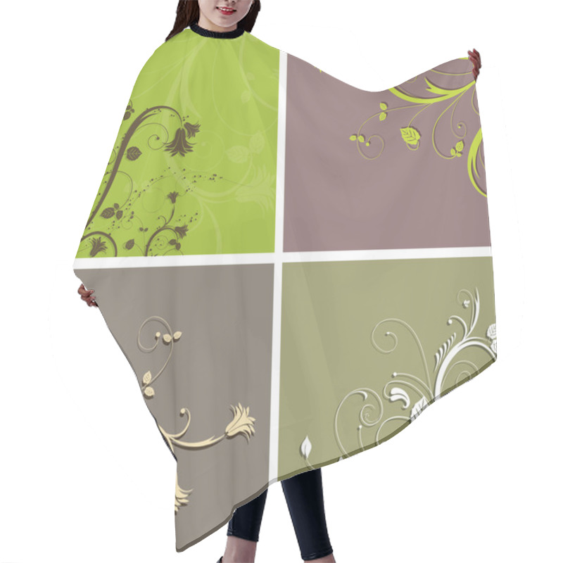 Personality  Floral Backgrounds Hair Cutting Cape