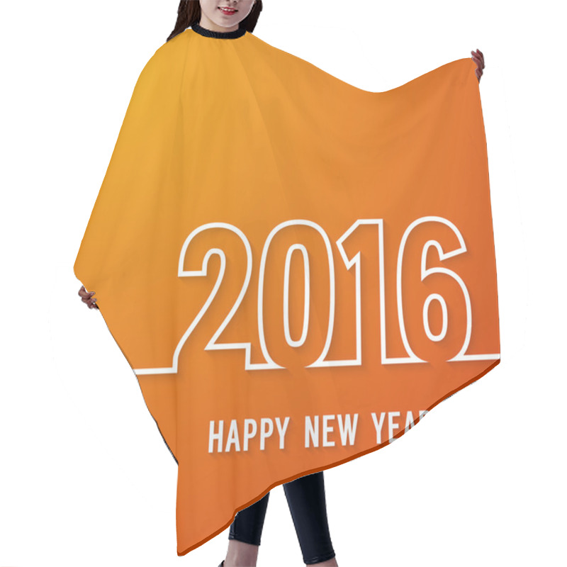 Personality  Happy New Year 2016 Paper Postcard. Hair Cutting Cape