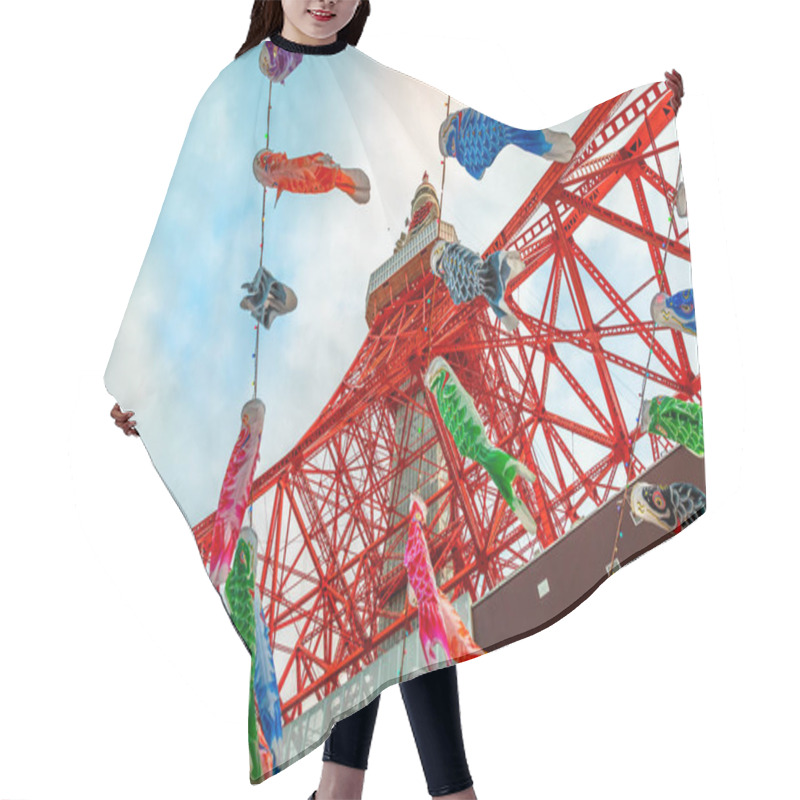 Personality  Koinobori At Tokyo Tower Hair Cutting Cape