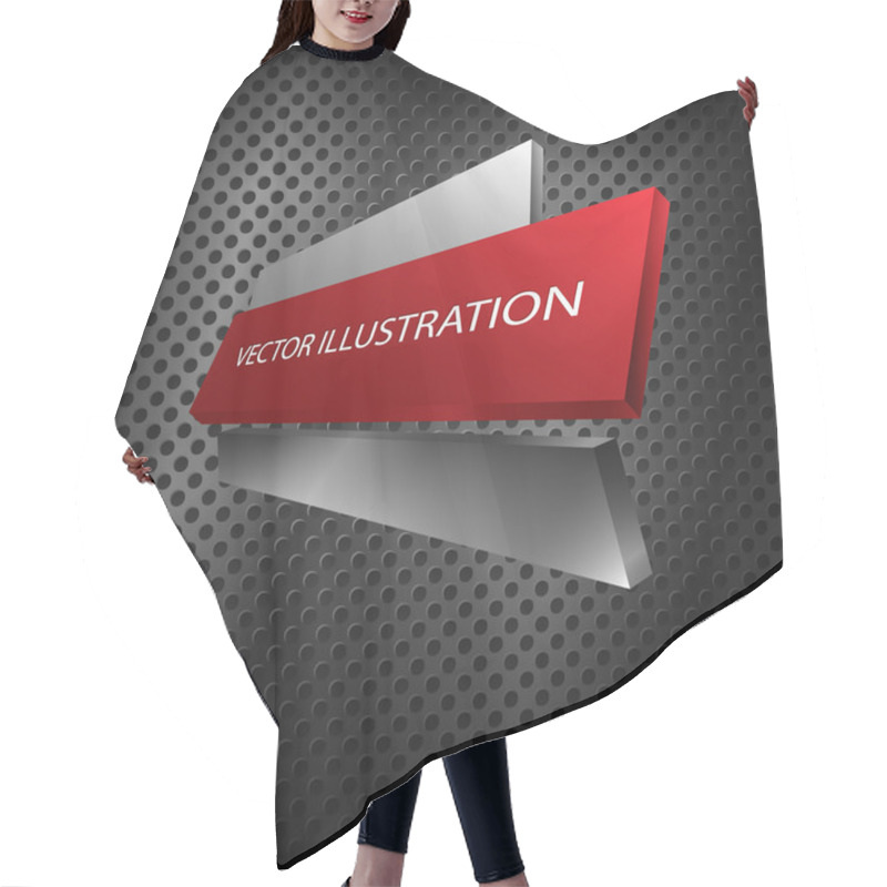 Personality  Metallic Banner. Vector Design Hair Cutting Cape