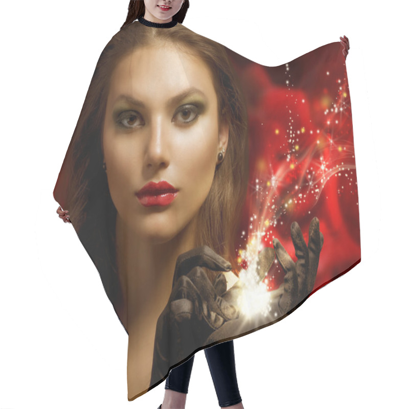 Personality  Magic Woman Hair Cutting Cape