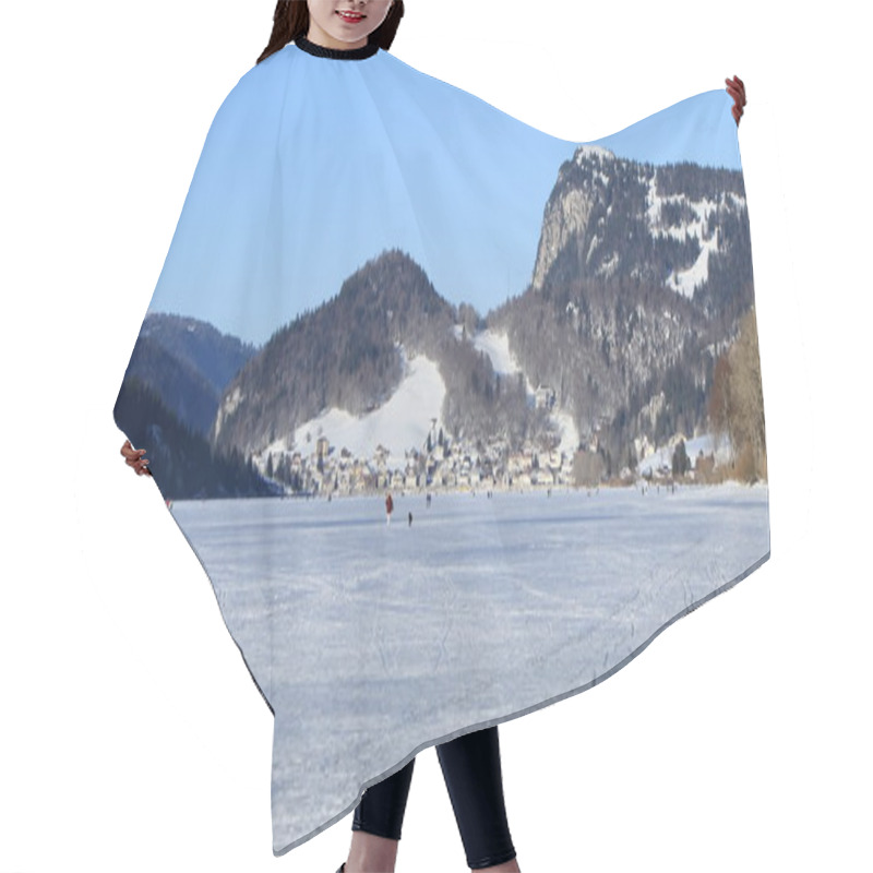 Personality  Frozen Lake Of The Joux Valley And Le Pont Village, Switzerland Hair Cutting Cape