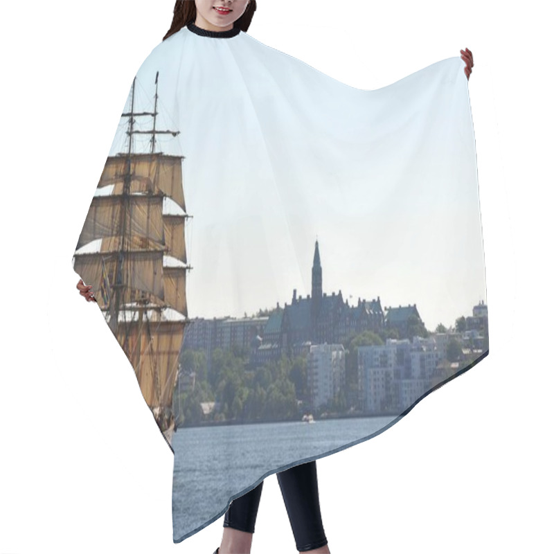 Personality  Sailing Ship, Boat In Water, Watercraft Transport Hair Cutting Cape