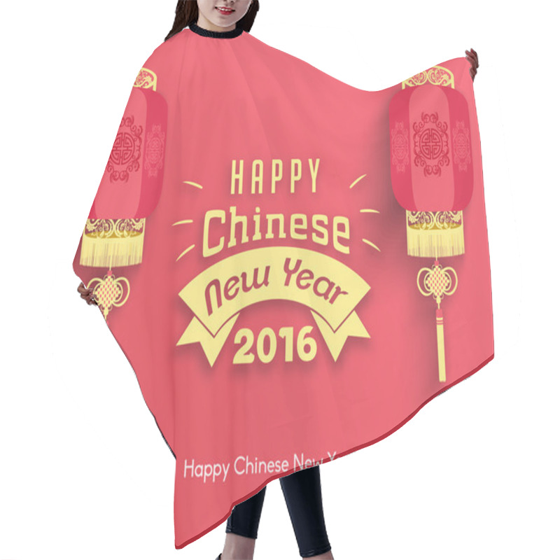 Personality  Oriental Happy Chinese New Year Vector Hair Cutting Cape