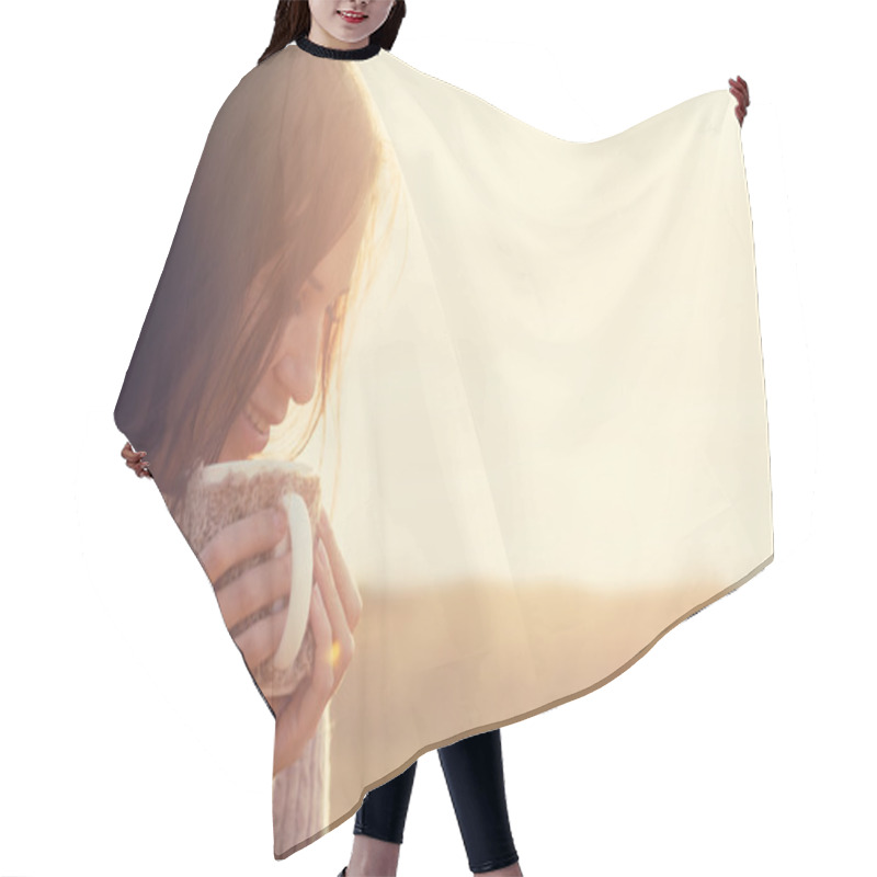 Personality  Drinking Tea Hair Cutting Cape