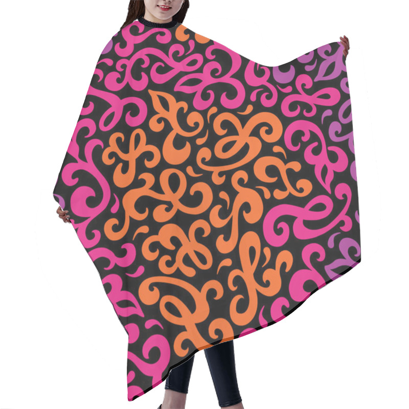 Personality  Curlicue Pattern Hair Cutting Cape