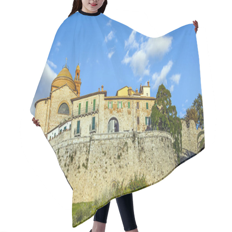 Personality  View Of The Old Town Of Castiglione Del Lago Perugia Umbria Italy Hair Cutting Cape