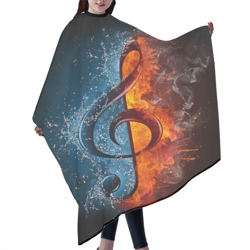 Personality  Treble Clef Hair Cutting Cape