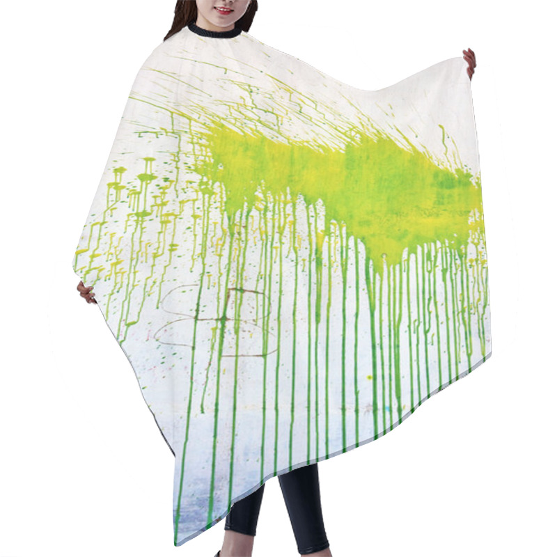 Personality  Green Stain Hair Cutting Cape