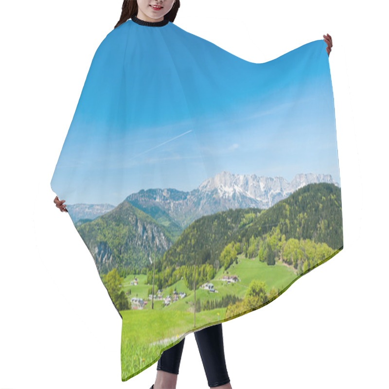 Personality  Bench Overlooking Bavarian Alps Hair Cutting Cape