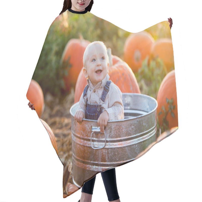 Personality  Little Boy Pumpkin Hair Cutting Cape