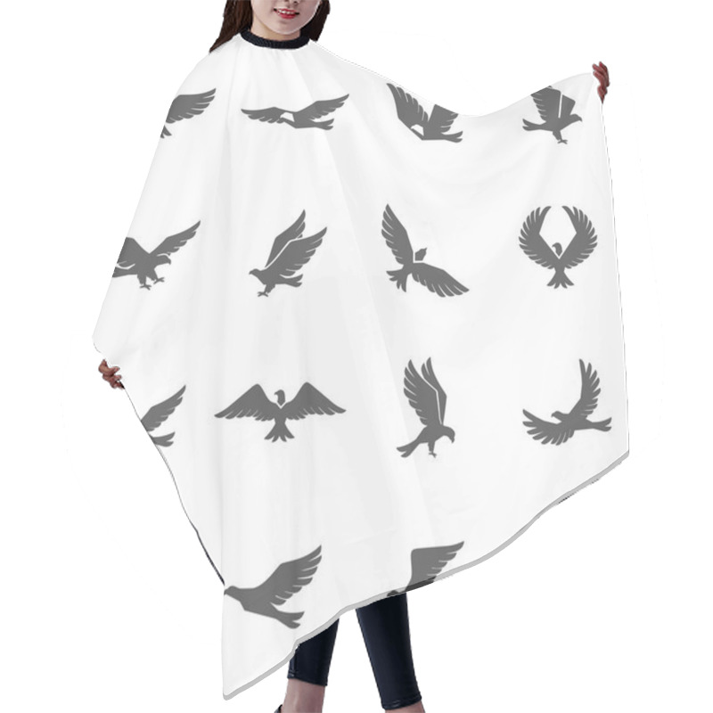 Personality  Eagle Icons Set Hair Cutting Cape