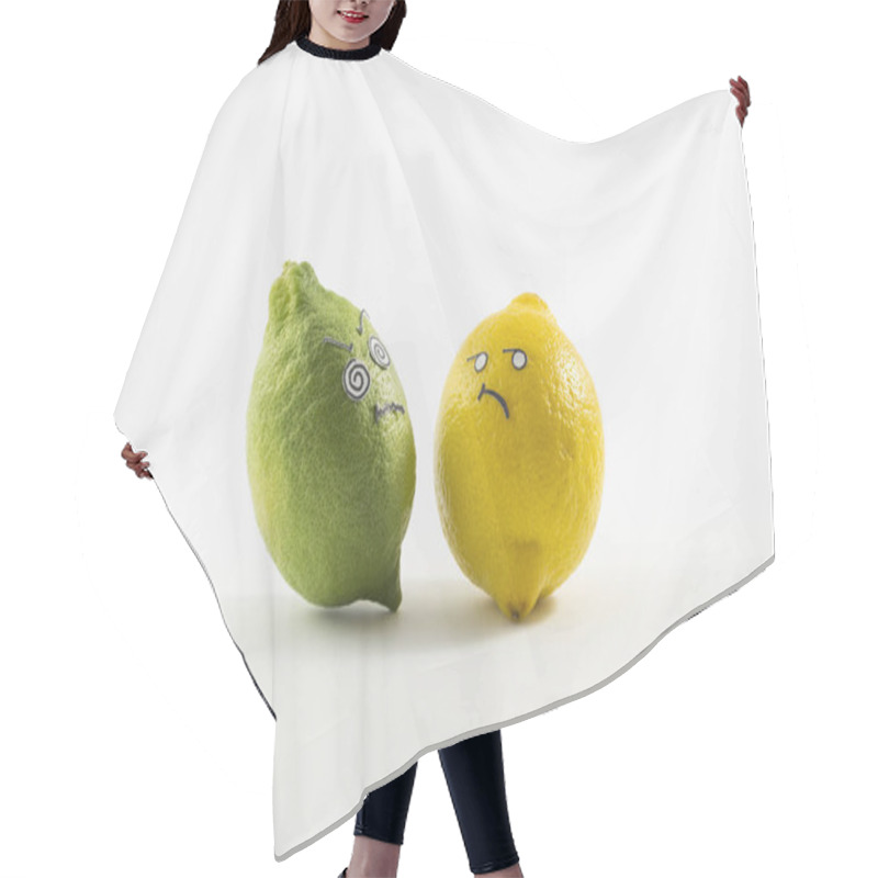 Personality  Sour Looking Fresh Lemons Hair Cutting Cape