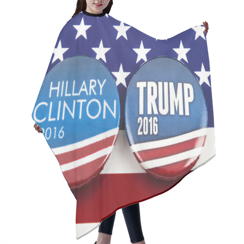 Personality  Clinton V Trump US Election Hair Cutting Cape