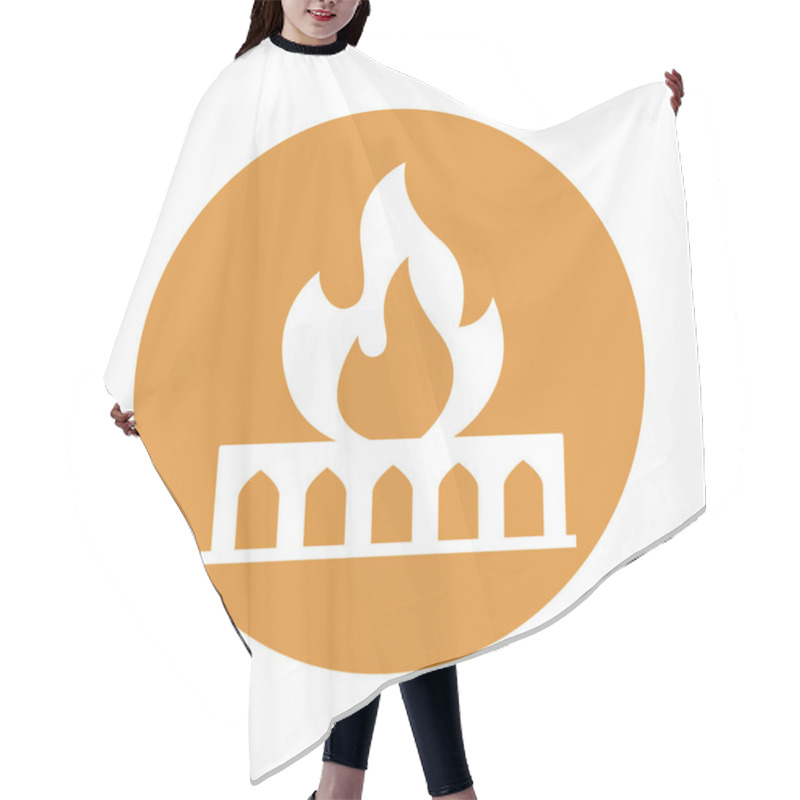 Personality  Fire Gas Glyph Background Vector Icon Which Can Easily Modify Or Edit Hair Cutting Cape