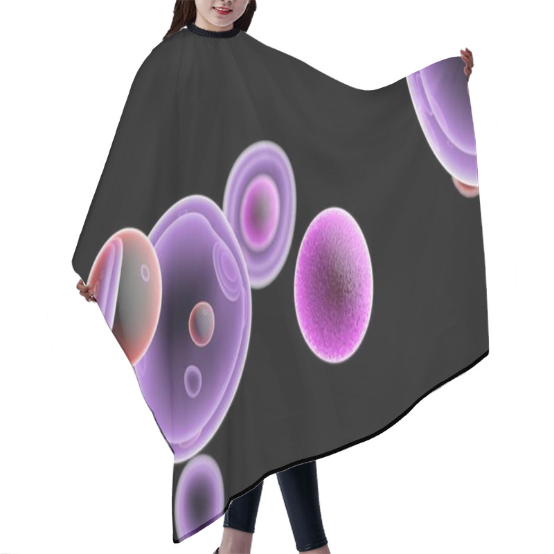 Personality  T Cells Attacking Cancer Cells- 3D Illustration Hair Cutting Cape