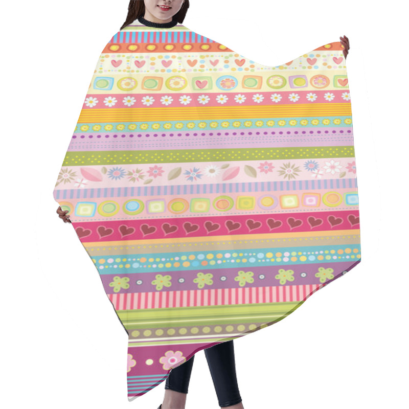 Personality  Stripe Pattern Vector Wallpaper Hair Cutting Cape