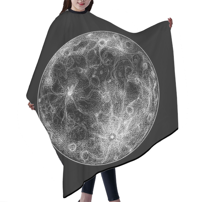 Personality  Full Moon Illustration Hair Cutting Cape