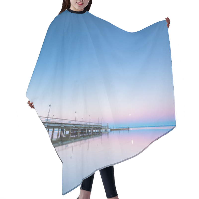 Personality  Landscape Of Pier In Jastarnia Photographed Before Sunrise Hair Cutting Cape