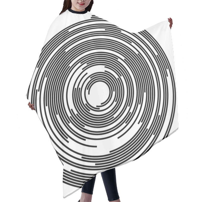 Personality  Abstract Concentric Circles Background Hair Cutting Cape