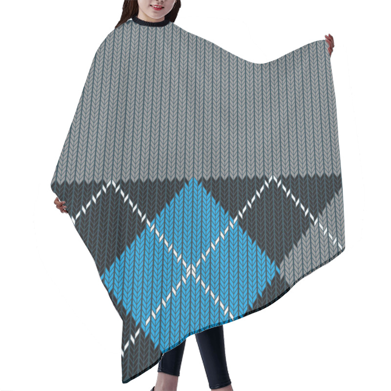 Personality  Argyle Sweater Background. Hair Cutting Cape