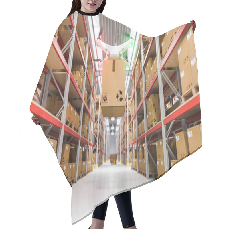 Personality  Drone In Warehouse Hair Cutting Cape