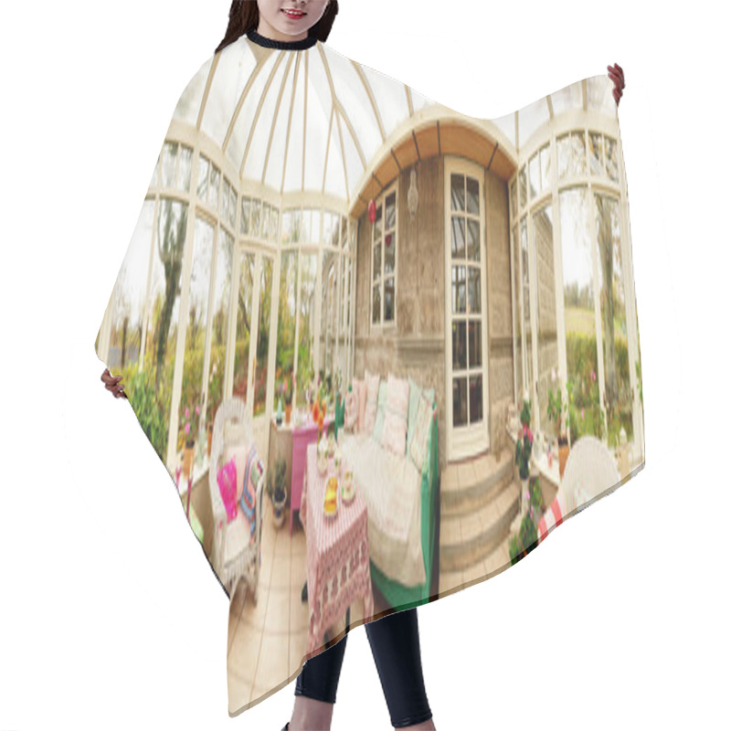 Personality  Consevatory Interior Panoramic Hair Cutting Cape