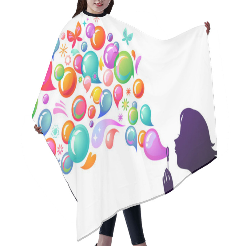 Personality  Blowing Soap Bubbles - 2 Hair Cutting Cape