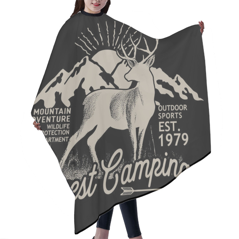 Personality  Forest Camping Poster Hair Cutting Cape