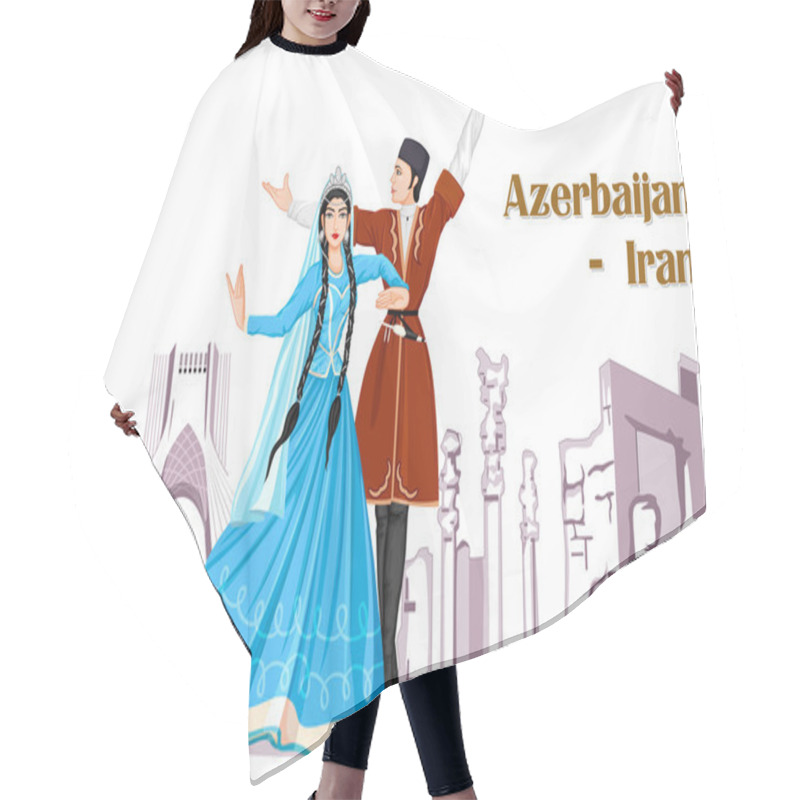 Personality  Irani Couple Performing Azerbaijan Dance Of Iran Hair Cutting Cape