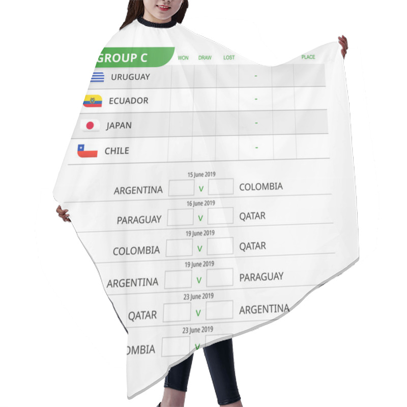 Personality  Group C Match Schedule, All Matches, Time And Place.  Hair Cutting Cape