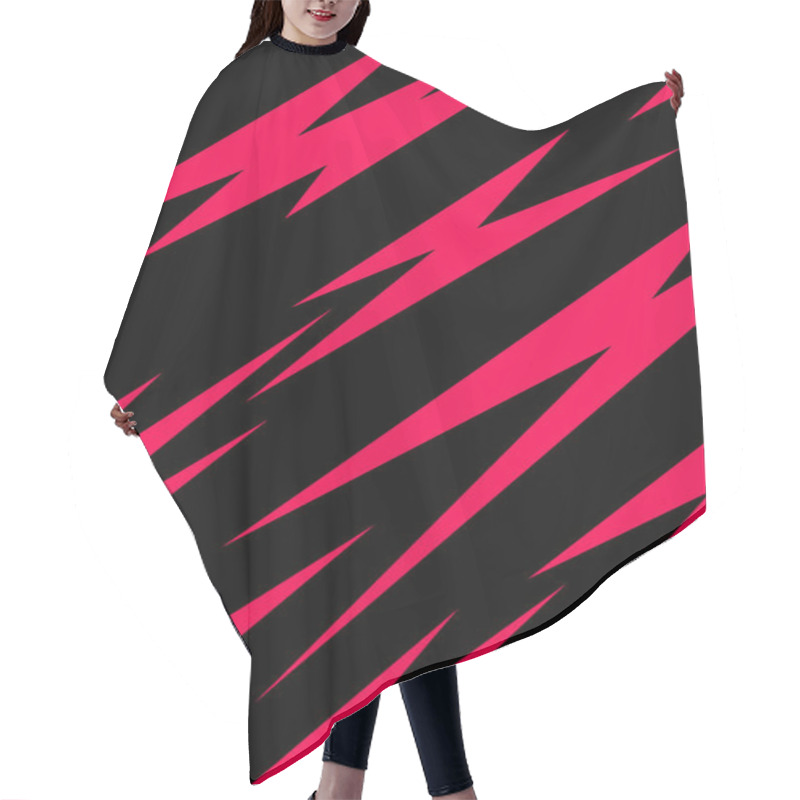 Personality  Abstract Geometric Shape Lightning Stripes Background For Sublimation Jersey Hair Cutting Cape