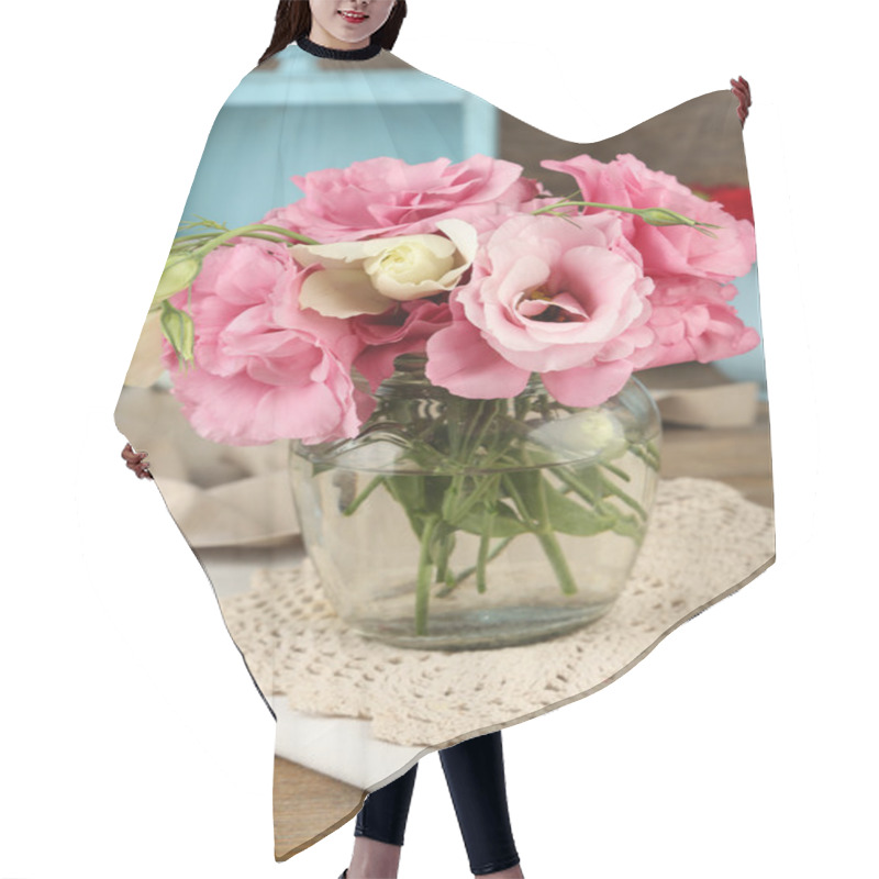 Personality  Bouquet Of Eustoma Flowers Hair Cutting Cape