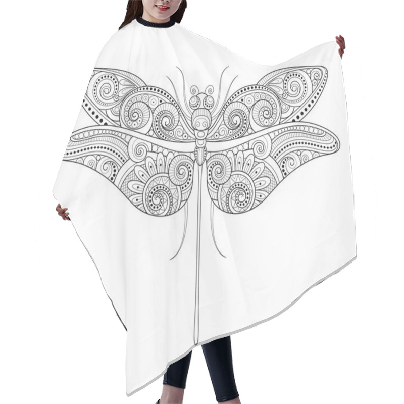 Personality  Decorative Ornate Dragonfly Hair Cutting Cape