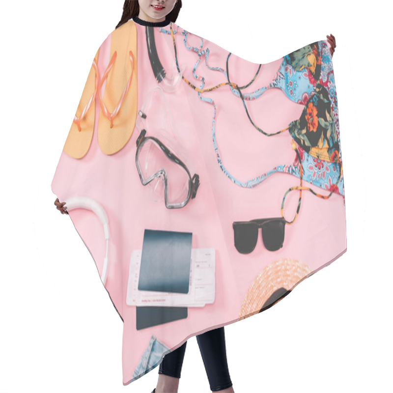 Personality  Summer Vacation Concept  Hair Cutting Cape